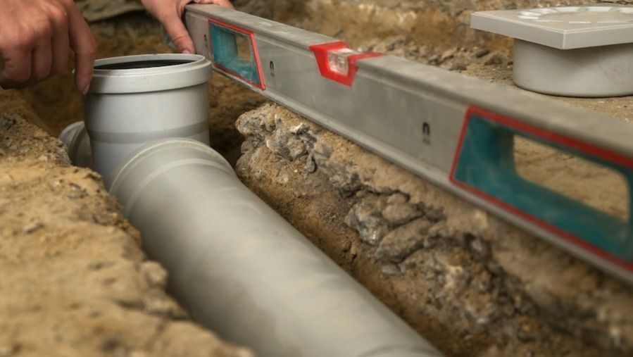 Installing sewer lines