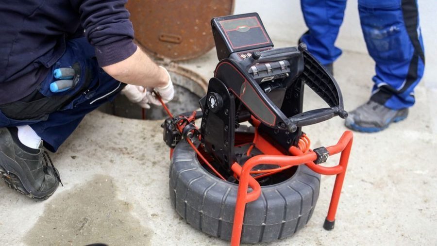 Sewer line camera inspection