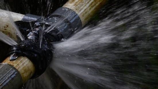 Burst pipe in need of repair